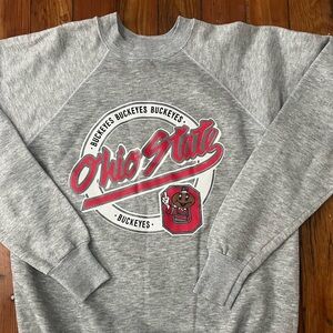 Vintage 80s Ohio State Brutus Crewneck Sweatshirt by Champion Fleece XL VTG